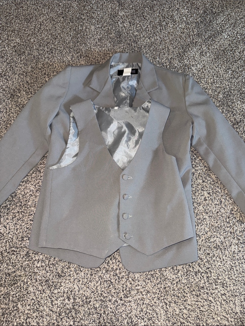 Boys size 10Gray Suit Jacket & Vest Set